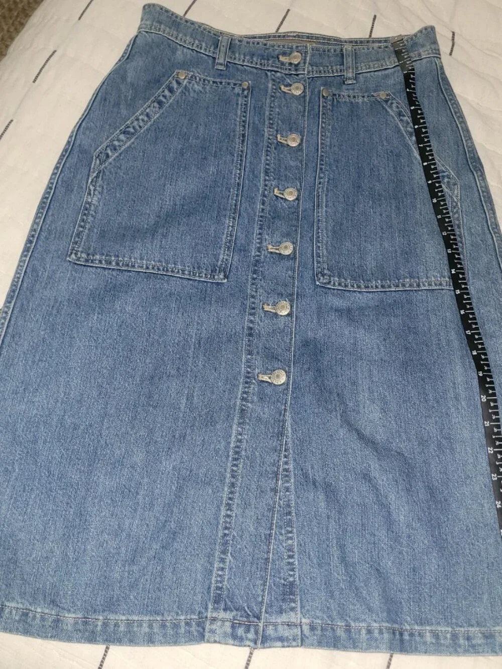 Jcrew point sur denim skirt